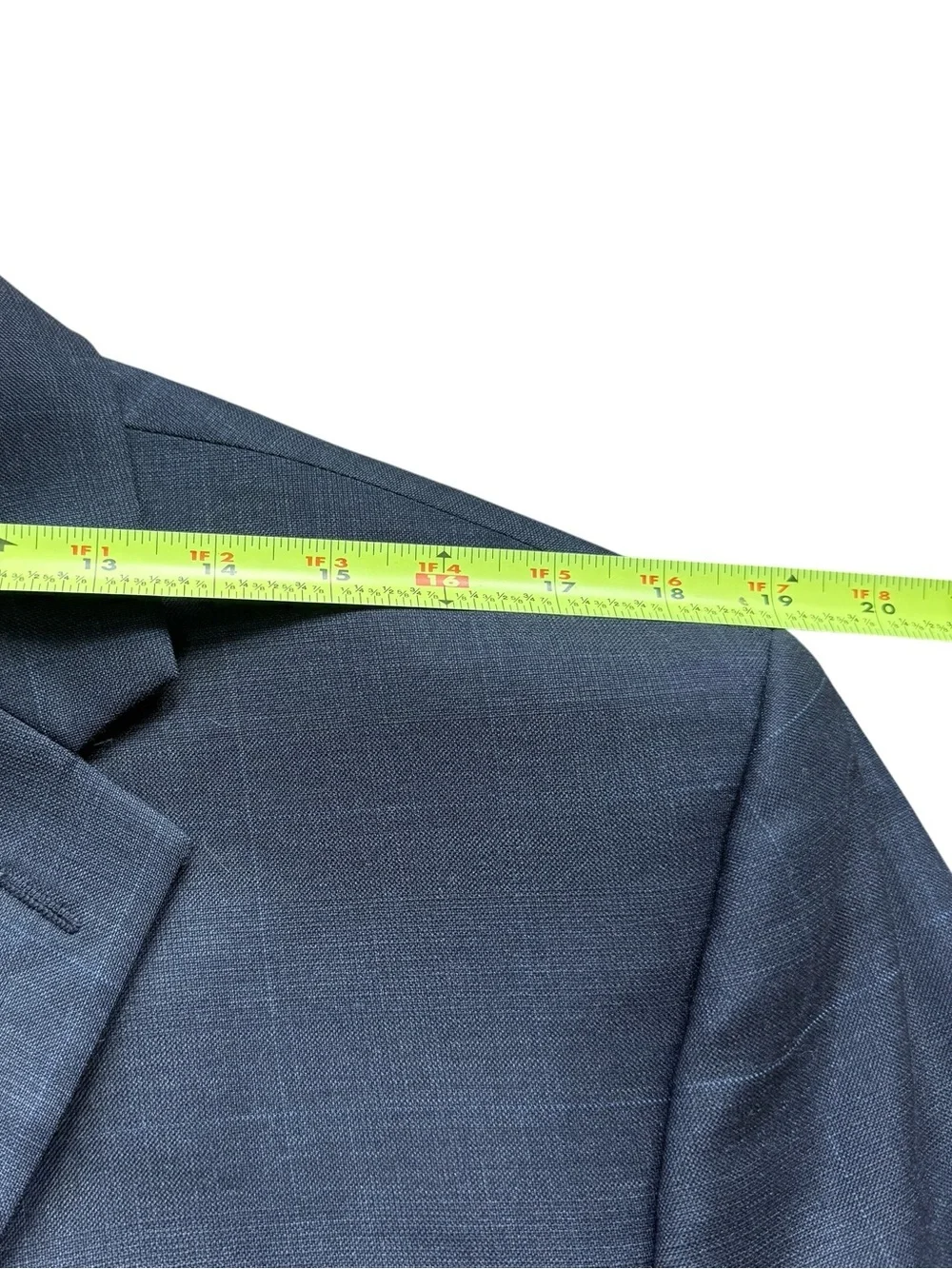Lauren Ralph Lauren 100% Wool Gray Blue Windowpane Sport Coat Blazer 44R Classic